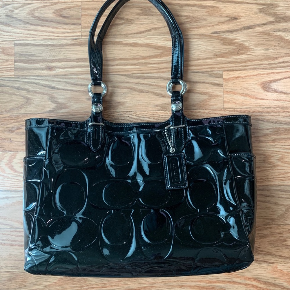 Coach Black Leather tote